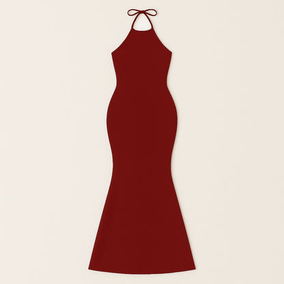 Scarlet Aura Backless Gown