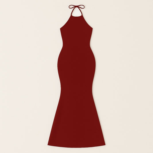 Scarlet Aura Backless Gown