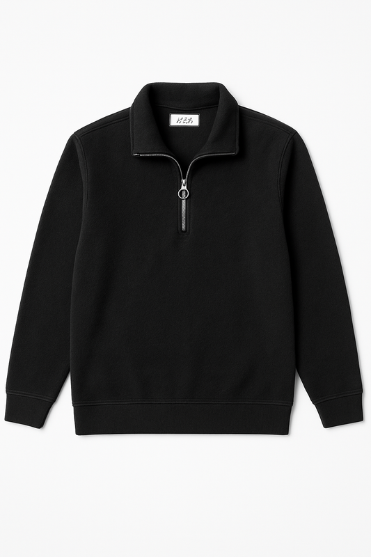 Pure Black Half-Zip