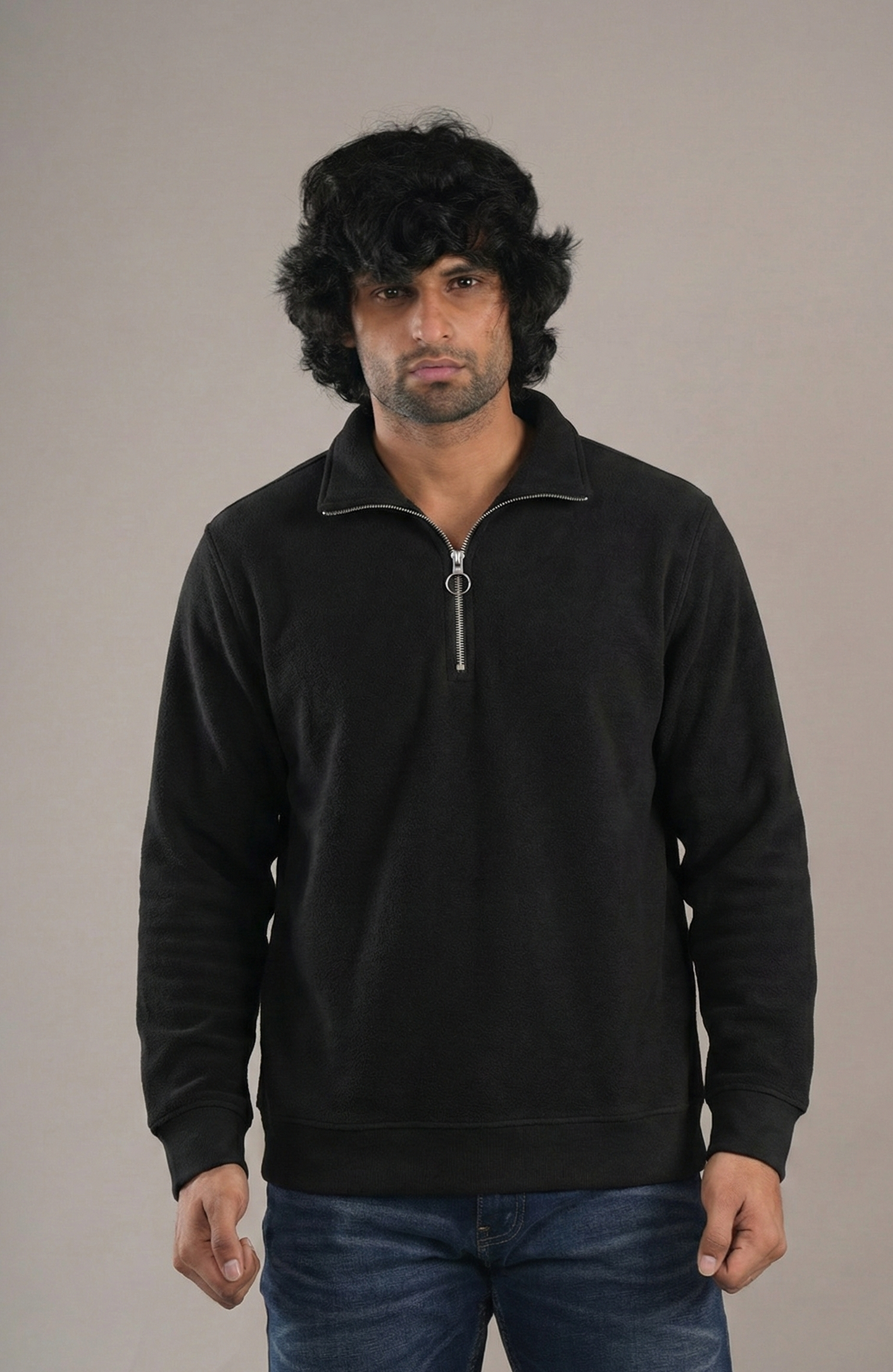 Pure Black Half-Zip